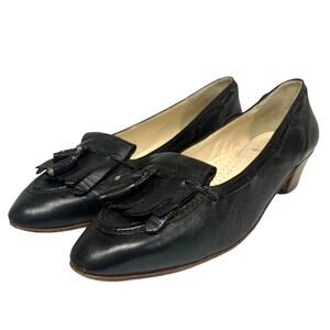 Nordstrom Womens Size 10.5 N Brown Kiltie Fringe Leather Loafers